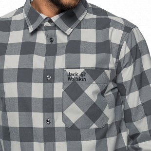 Рубашка мужская Jack Wolfskin Red River Shirt ebony checks
