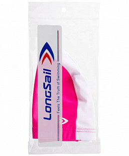 Шапочка для плавания детская LongSail pink/white/pink