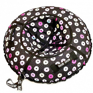 Тюбинг RT Пончики 105 см + автокамера black/white/pink