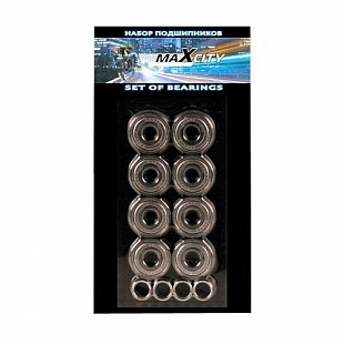Подшипники для роликовых коньков Maxcity ABEC-7 хром