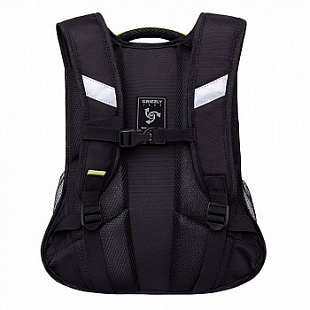 Рюкзак школьный GRIZZLY RB-050-2 /1 black/light green