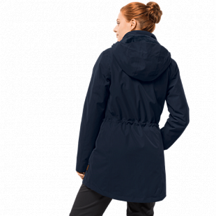 Пальто женское Jack Wolfskin Madison Avenue Coat midnight blue