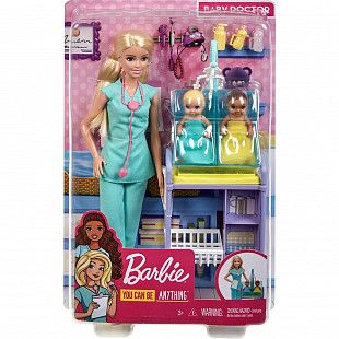 Набор игровой Barbie Любимая профессия Детский доктор Блондинка (DHB63 GKH23)
