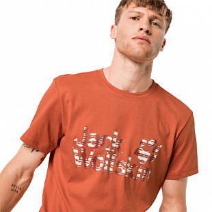 Футболка мужская Jack Wolfskin Logo Ocean T M saffron orange