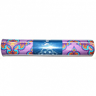 Гимнастический коврик для йоги, фитнеса Zez Sport YMP-6P pink/purple