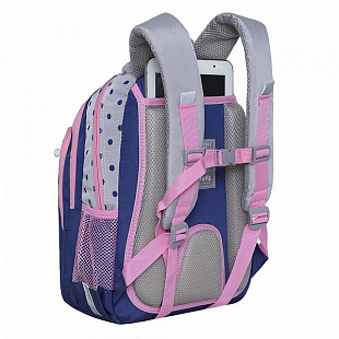 Рюкзак школьный GRIZZLY RG-162-1 /2 dark blue/light grey
