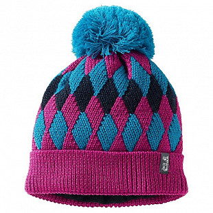 Шапка детская Jack Wolfskin Diamond Knit Cap K bordo/blue