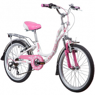 Велосипед Novatrack Butterfly 20" (2019) White/Pink 20SH6V.BUTTERFLY.PN9