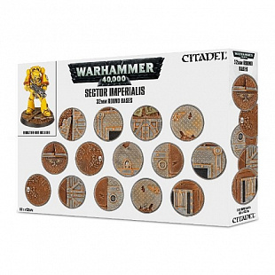 Набор подставок Games Workshop Warhammer Sector Imperialis: 32 mm Round Bases 66-91
