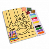 Раскраска песком и блестками Рыжий Кот Красивый котёнок Р-8854