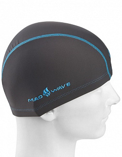 Шапочка для бассейна (плавания) взрослая Mad Wave Ergofit Lycra gray