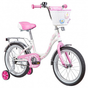 Велосипед Novatrack Butterfly 16" (2019) White/Pink 167BUTTERFLY.WPN9