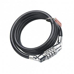 Замок велосипедный TBS Tonyon 6х1800мм black TY-519