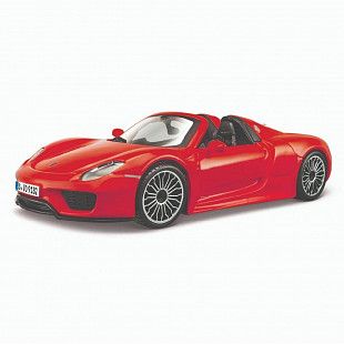 Коллекционная машина Bburago 1:24 Porsche 918 Spyder (18-21076) red