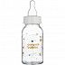 Стеклянная бутылочка для кормления Canpol babies TOYS с узким горлышком 120 мл., 3 мес.+ (42/202_white)