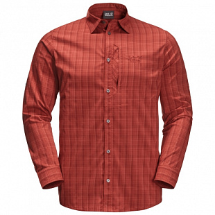 Рубашка мужская Jack Wolfskin Rays Flex Shirt M mexican pepper checks
