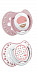 Набор Lovi Retro Baby Пустышка силиконовая 0-3 мес 2шт + Держатель 0143 Girl