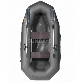 Лодка гребная Intex Лоцман С260 М Профи, gray