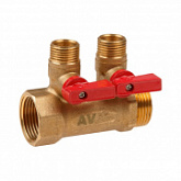 Коллектор Av Engineering с отсекающими кранами 1"х2 - 1/2" AVE11310102