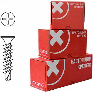 Саморез оконный Starfix 4.1х25 мм крупная резьба острый (1000 шт) SMC2-39913-1000