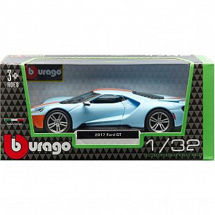 Коллекционная машина Bburago 1:32 Ford GT (18-43043) light blue