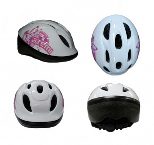 Шлем для роликовых коньков Atemi AJH-01 white/pink