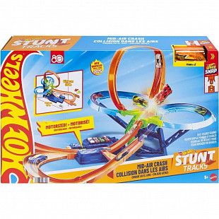 Трек Hot Wheels Stunt Tracks Mid-Air Crash Collision Dans Les Airs (JFD12)