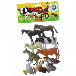 Набор животных Bondibon "Ребятам о Зверятах", домашние животные и птицы ВВ1634 (10 шт)