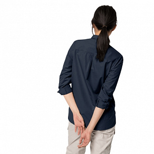 Рубашка женская Jack Wolfskin Lakeside Roll-Up Shirt W midnight blue