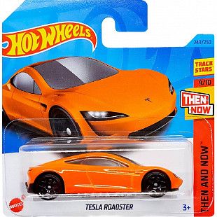 Машинка Hot Wheels Базовой коллекции Tesla Roadster 249/250 (5785 HKJ47) mainline 2023