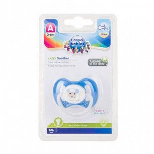 Пустышка Canpol babies Bunny&Company Латексная Круглая 0-6 мес. (23/277_blu) blue