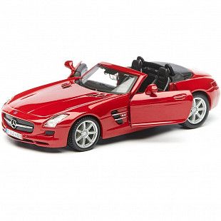 Коллекционная машина Bburago 1:32 Mercedes-Benz SLS AMG Cabrio (18-43035) Red