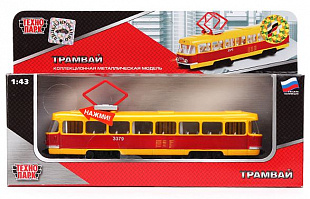 Игрушка Tehnopark Машина Технопарк Трамвай металлический CT12-463-2