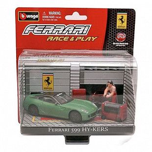 Игровой набор Bburago Ferrari Light and Sound "Ferrari 599 HY-KERS" (18-31110) Green