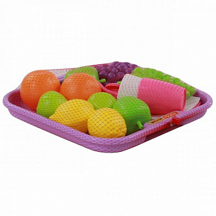 Игровой набор продуктов Полесье с посудкой и подносом 46970