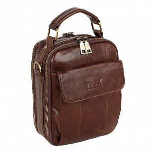 Мужская кожаная сумка Polar 25031 brown