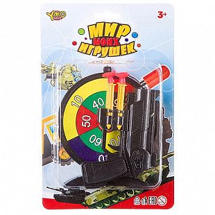 Набор YAKO "Тир" пистолет, мишень, 4 дротика с присосками К88730