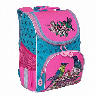 Рюкзак школьный GRIZZLY RAm-084-3 /1 light blue/honeysuckle