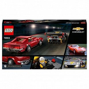 Конструктор LEGO SPEED CHAMPIONS Гоночные автомобили Chevrolet Corvette C8.R Race Car and 1968 Chevrolet Corvette 76903