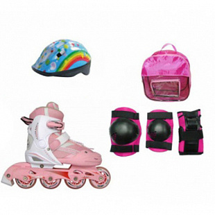 Комплект роликовых коньков Vimpex Sport PW-121A pink