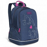 Рюкзак школьный GRIZZLY RG-163-10 /1 dark blue