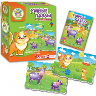 Игра настольная Магнитные фигурные пазлы VT1504-33