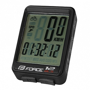 Велокомпьютер Force Wls 12 функций 39140 black
