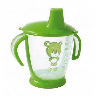 Поильник Canpol babies Непроливающийся Мишка 180мл 9м+ 31/500 Green