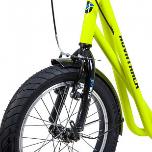 Самокат внедорожный Novatrack City Line Neon Green 16/12" 16STAMPN1CL.LM8