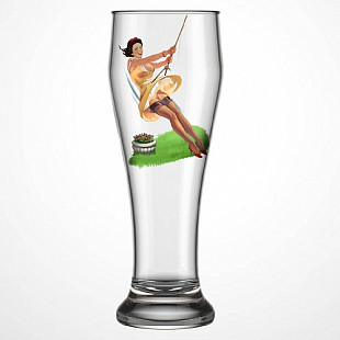 Бокал пивной Декостек Pin-up beer Качели 500 мл 303-Д