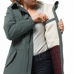 Куртка женская Jack Wolfskin Rocky Point Parka greenish grey