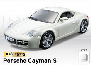 Сборная модель автомобиля Bburago 1:32 Porsche Cayman S  (18-45113) white