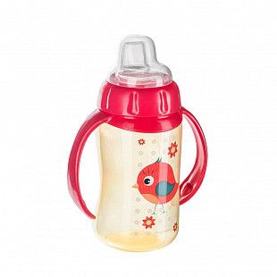 Поильник Canpol babies CUTE ANIMALS с ручками и силиконовым носиком 6м+ 320мл (56/512_red)