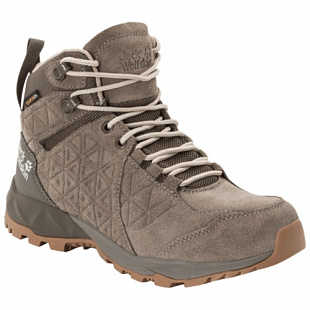 Ботинки женские Jack Wolfskin Cascade Hike Lt Texapore Mid W beige / coconut brown
